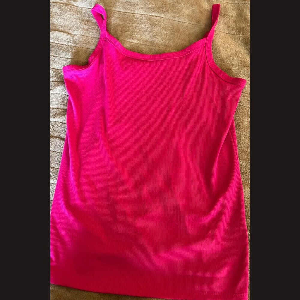 NOBO Women's Pink Tank Top Size L – Soft Cotton Blend Sleeveless Tee